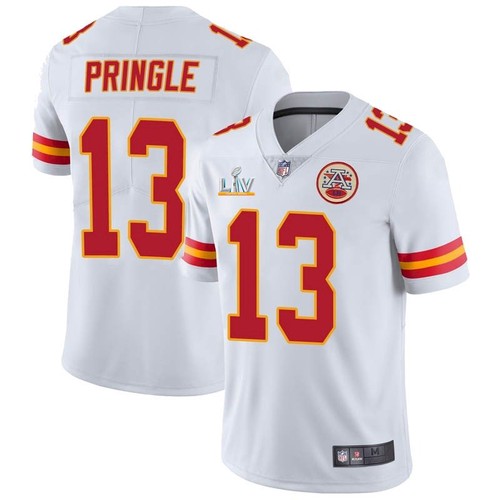Men's Kansas City Chiefs #13 Byron Pringle White NFL 2021 Super Bowl LV Stitched Jersey
